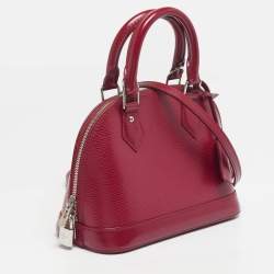 Pre Owned Louis Vuitton Alma BB Fuchsia Epi Leather Satchel