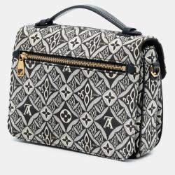 Pre Owned Louis Vuitton Black Monogram Jacquard Since 1854 Pochette Metis