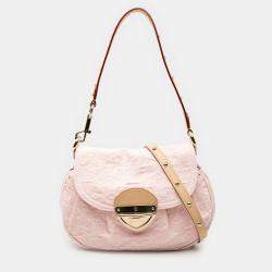 Pre Owned غروب لويس فويتون دينيم وردي بنقش المونوجرام