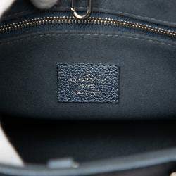 Pre Owned Louis Vuitton Blue Metallic Monogram Giant Empreinte Onthego PM