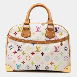 Pre Owned Louis Vuitton White Monogram Multicolore Trouville
