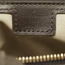 Pre Owned Louis Vuitton Josephine GM Green/Brown Monogram Mini Lin Canvas Bag