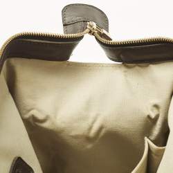 Pre Owned Louis Vuitton Josephine GM Green/Brown Monogram Mini Lin Canvas Bag