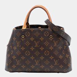 Pre Owned Louis Vuitton Brown Monogram Montaigne BB