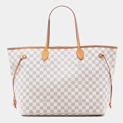 مملوكة مسبقًا Louis Vuitton White Damier Azur Neverfull GM