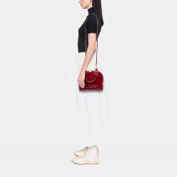 Pre Owned Louis Vuitton Purple Monogram Vernis Alma BB