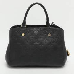 Pre Owned حقيبة لويس فيتون مونتيجن بي بي جلد إمبريونت مونوغرام مارين روج