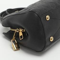 Pre Owned حقيبة لويس فيتون مونتيجن بي بي جلد إمبريونت مونوغرام مارين روج