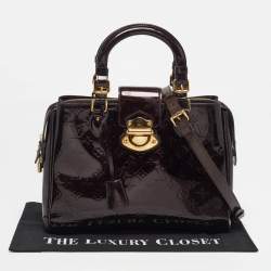 Pre Owned Louis Vuitton Melrose Avenue Amarante Monogram Vernis Bag