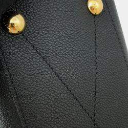 Pre Owned Louis Vuitton Montaignebb Noir Monogram Empreinte Leather Size Bb