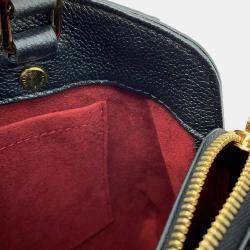 Pre Owned Louis Vuitton Montaignebb Noir Monogram Empreinte Leather Size Bb