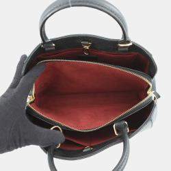 Pre Owned Louis Vuitton Montaignebb Noir Monogram Empreinte Leather Size Bb