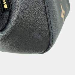 Pre Owned Louis Vuitton Montaignebb Noir Monogram Empreinte Leather Size Bb