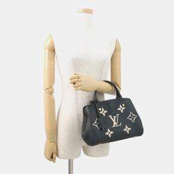 Pre Owned Louis Vuitton Montaignebb Noir Monogram Empreinte Leather Size Bb