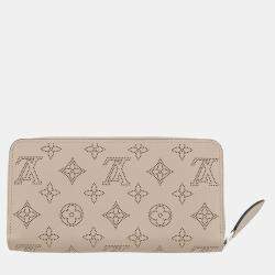 Pre Owned Louis Vuitton Zippy Wallet Galet Monogram Mahina