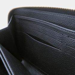 Pre Owned Louis Vuitton Zippy Wallet Noir/Beige Bicolor Monogram Empreinte Leather