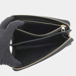 Pre Owned Louis Vuitton Zippy Wallet Noir/Beige Bicolor Monogram Empreinte Leather