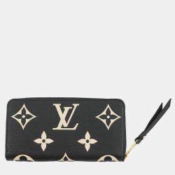 Pre Owned Louis Vuitton Zippy Wallet Noir/Beige Bicolor Monogram Empreinte Leather