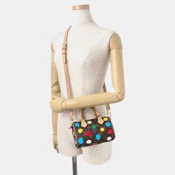 Pre Owned Louis Vuitton Lv X Yk Nano Speedy Red Monogram Painted Dot Size Nano