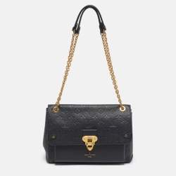 Pre Owned Louis Vuitton Vavin MM Black Monogram Empreinte Leather Bag