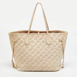 Pre Owned Louis Vuitton Neverfull MM Summer Stardust Monogram Empreinte Leather Bag