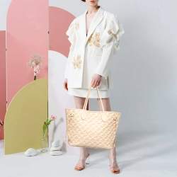 Pre Owned Louis Vuitton Neverfull MM Summer Stardust Monogram Empreinte Leather Bag