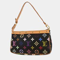 Pre Owned Louis Vuitton Black Multicolor Pochette Accessoires