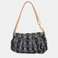 Pre Owned Louis Vuitton Blue Monogram Denim Mini Pleaty Raye Handbag