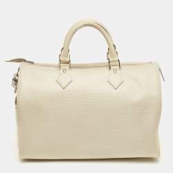 Pre Owned Louis Vuitton Speedy 30 Ivorie Epi Leather Bag