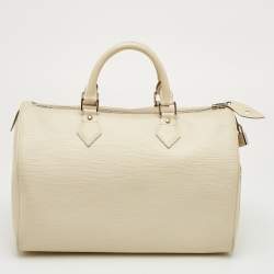 Pre Owned Louis Vuitton Speedy 30 Ivorie Epi Leather Bag