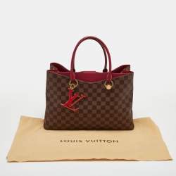 مملوكة مسبقًا Louis Vuitton LV Riverside Brown/Red Damier Ebene Canvas and Leather Bag