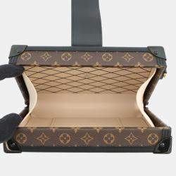 Pre Owned Louis Vuitton Black Brown Monogram Petite Malle