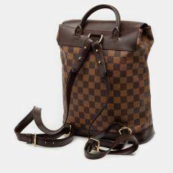 مملوكة مسبقًا Louis Vuitton Brown Damier Ebene Soho Backpack
