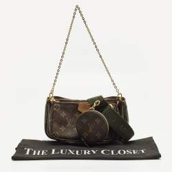 مملوكة مسبقًا حقيبة لويس فويتون كانفاس مزينة بمونوغرام كاكي متعددة الجيوب