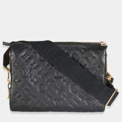 Pre Owned حقيبة لوي فيتون كوسين ب م جلد خروف منقوش بمونوغرام أسود