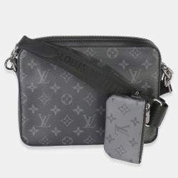 Pre Owned Louis Vuitton Grey Monogram Eclipse Canvas Trio Messenger