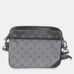 Pre Owned Louis Vuitton Grey Monogram Eclipse Canvas Trio Messenger