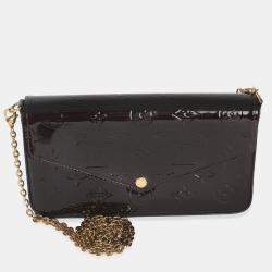 Pre Owned Louis Vuitton Amarante Monogram Vernis Pochette Felicie