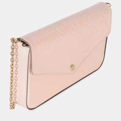 Pre Owned Louis Vuitton Rose Ballerine Monogram Vernis Felicie Pochette