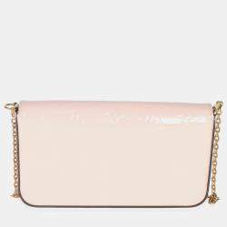 Pre Owned Louis Vuitton Rose Ballerine Monogram Vernis Felicie Pochette