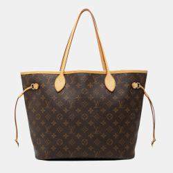 Pre Owned Louis Vuitton Brown Monogram Neverfull MM