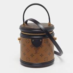 Pre Owned Louis Vuitton Cannes Monogram Reverse Canvas and Leather Bucket Bag