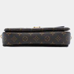 Pre Owned Louis Vuitton Brown Monogram Love Lock Pochette Metis