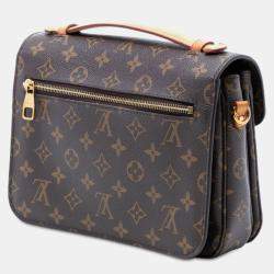 Pre Owned Louis Vuitton Brown Monogram Pochette Metis