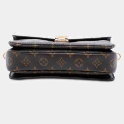 Pre Owned Louis Vuitton Brown Monogram Pochette Metis