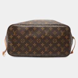Pre Owned Louis Vuitton Brown Monogram Neverfull MM