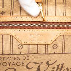 Pre Owned Louis Vuitton Brown Monogram Neverfull MM