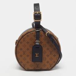 Pre Owned Louis Vuitton Monogram Reverse Canvas Petite Boite Chapeau Bag