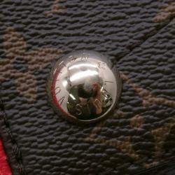 مملوكة مسبقًا Louis Vuitton Brown Red Monogram Soufflot BB