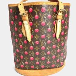 مملوكة مسبقًا Louis Vuitton Monogram Cherry Bucket Pm Canvas Design Brown.